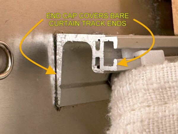 Curtain Track End Cap Silver / Aluminum Color Fits Airstream 200784 200785 - Image 7